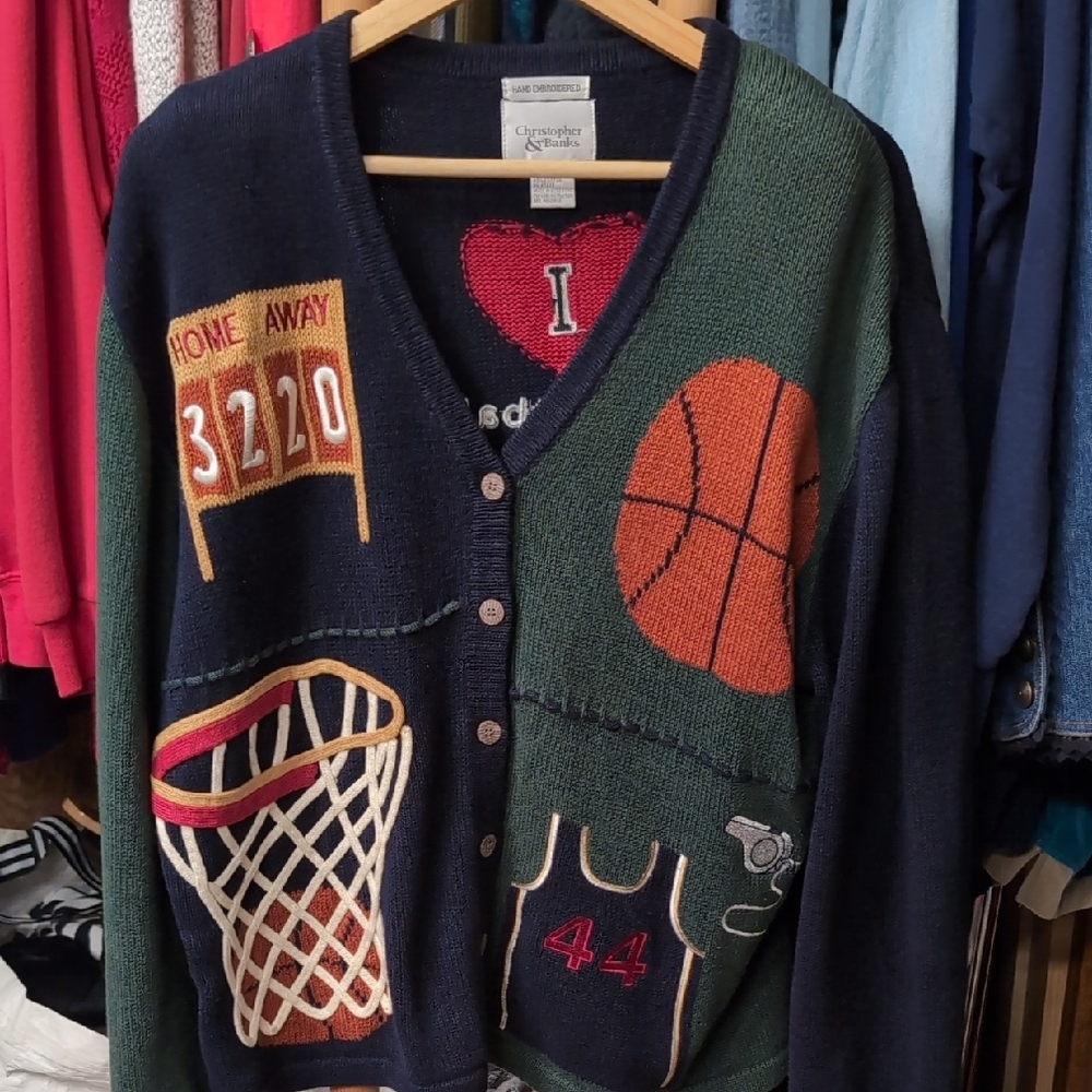 I Love Basketball Vintage Christopher Banks Sweater - Picture 2 of 4